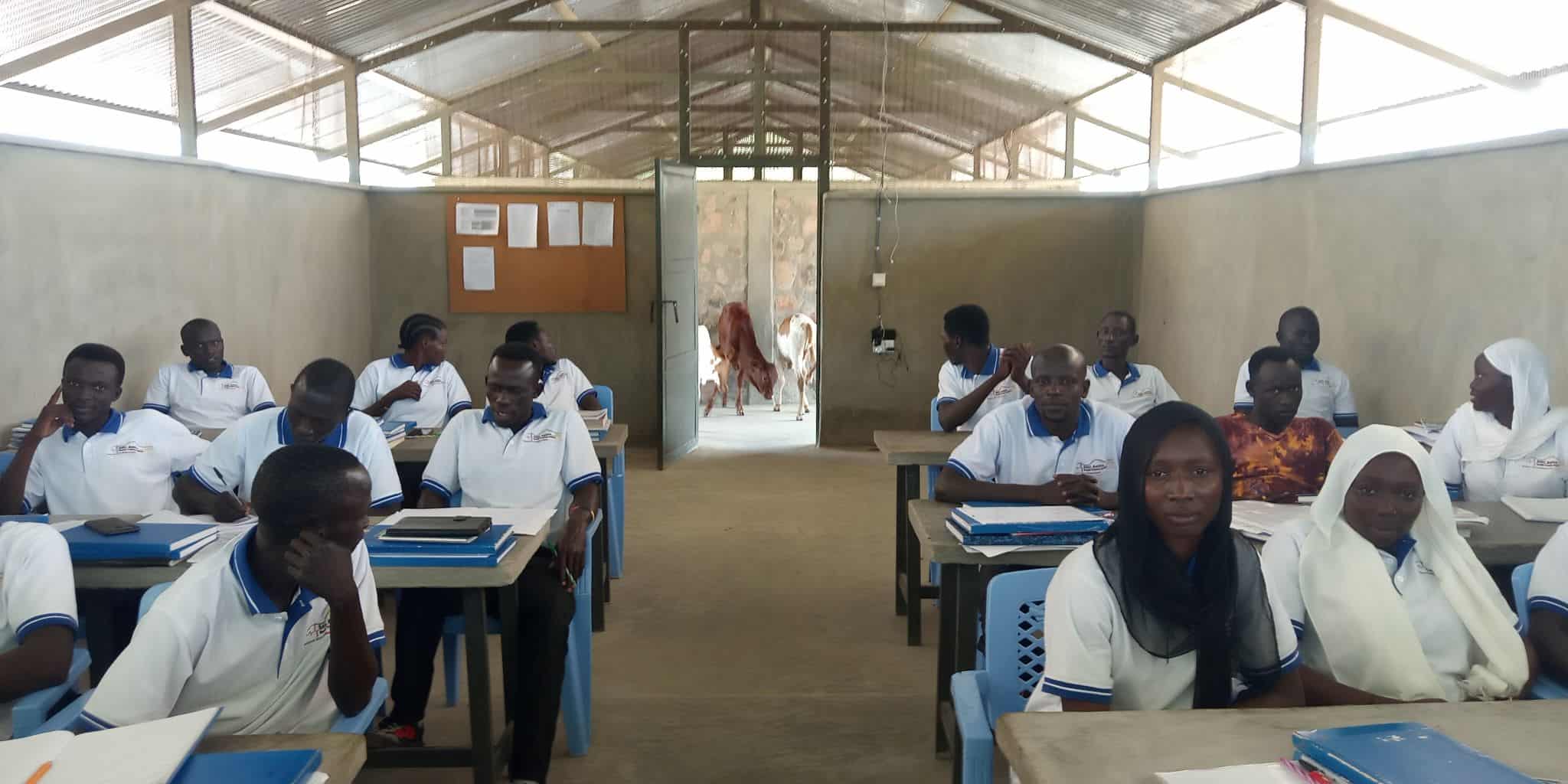 Students in a Sudanese school