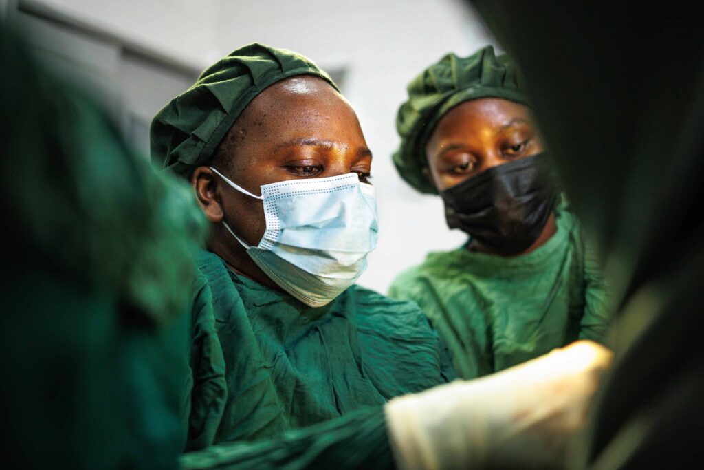 Dr. Suzan Obore performs surgery at Karoli Lwanga hospital